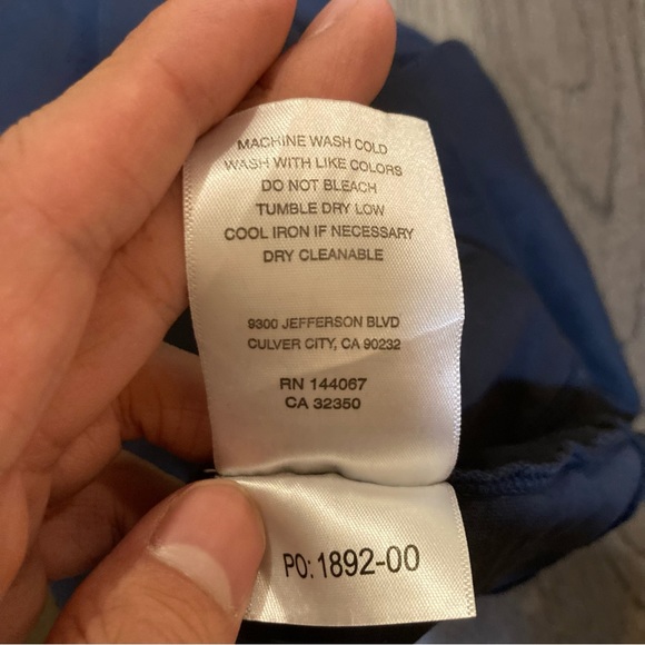 Outerknown Shirt Mens Size Large Blue Short Sleeve Organic Cotton Outdoors Flaws - Picture 5 of 6